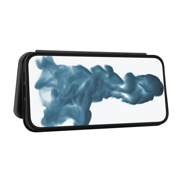 Bild 5, iPhone 14 Pro Max Fodral Flip Kolfiber Textur Svart