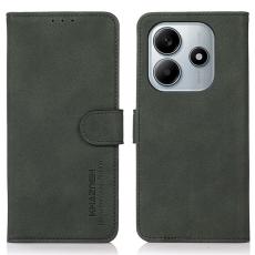 KHAZNEH Xiaomi Redmi Note 14 4G Fodral Retro L&auml;der Gr&ouml;n