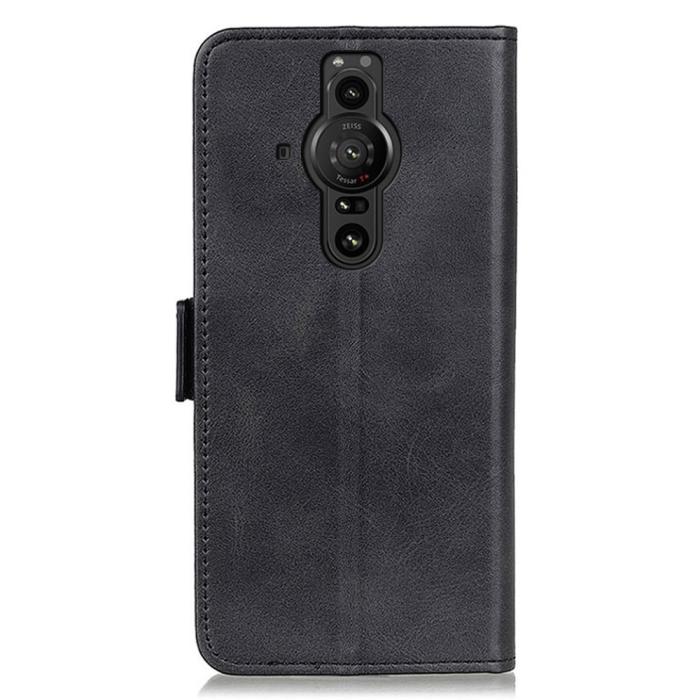 Bild 3, Sony Xperia Pro-I Fodral Läder Med Magnetisk Stängning Svart
