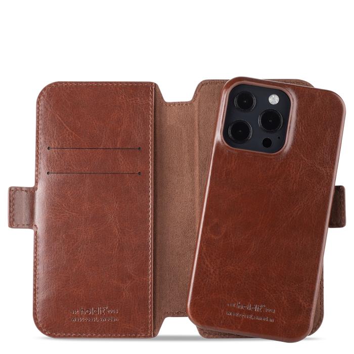 Bild 2, holdit iPhone 13 Pro - Berlin 2in1 Magnet Fodral / Skal - Brun