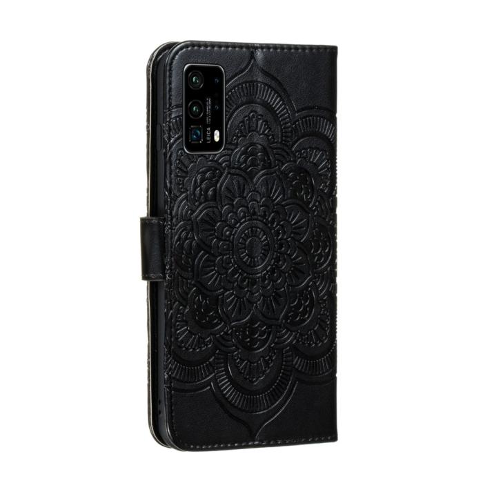 Bild 4, Huawei P40 - Mandala Plånboksfodral - Svart