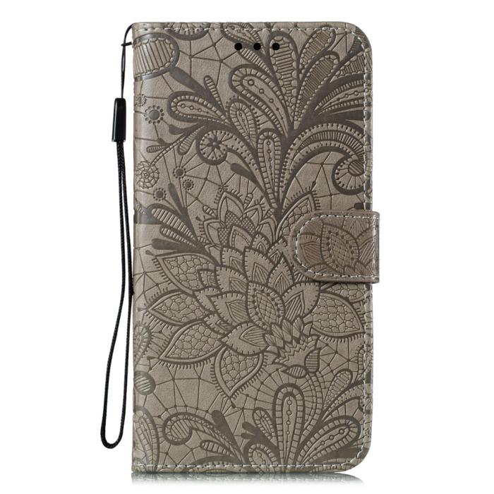 Bild 2, Huawei P40 Pro - Blommigt Mönster - Grå