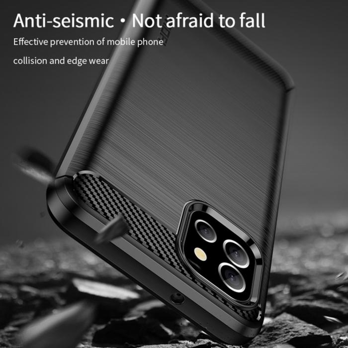 Bild 5, MOFI Samsung Galaxy A03 Skal Borstad Stål Textur Svart