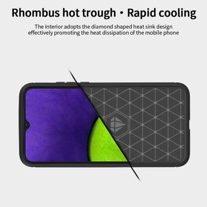 Bild 6, MOFI Samsung Galaxy A03 Skal Borstad Stål Textur Svart
