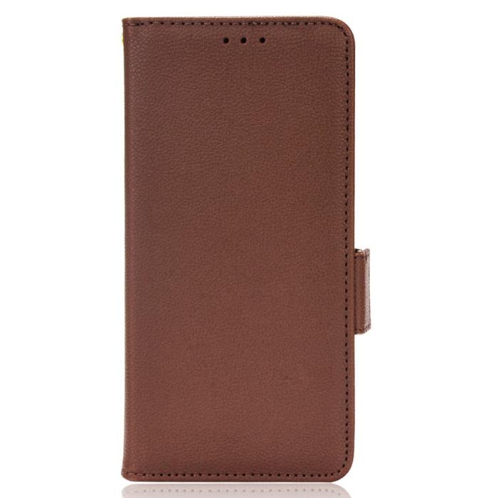 Bild 2, Xiaomi Redmi Note 11 Pro 5G Fodral Litchi Textur Brun