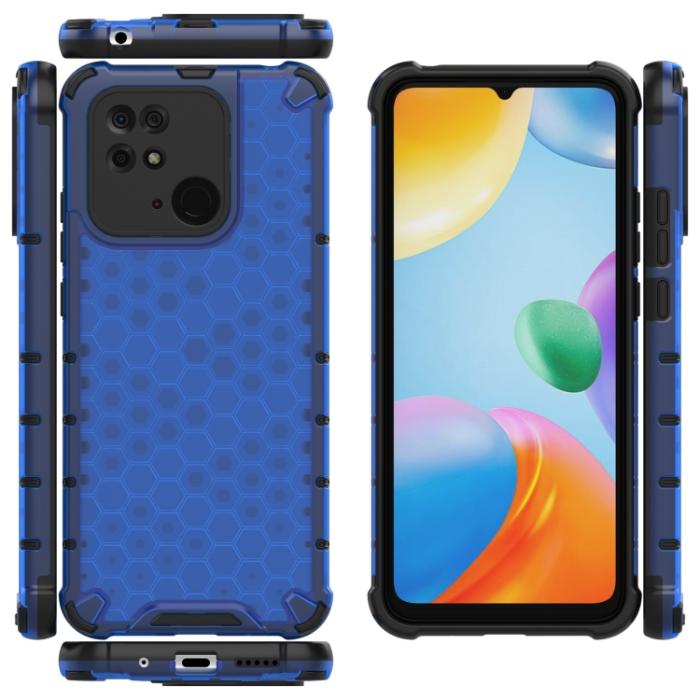 Bild 2, Xiaomi Redmi 10C Skal Armor Honeycomb Blå