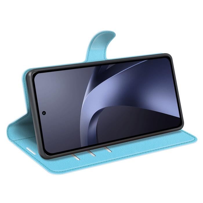Bild 2, Xiaomi 17T Pro Fodral Litchi Läder Ljus Blå
