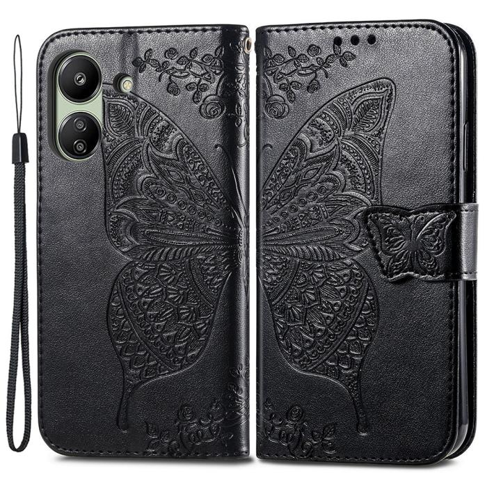 Bild 1, Xiaomi Redmi 13C 4G Fodral Big Butterfly Svart