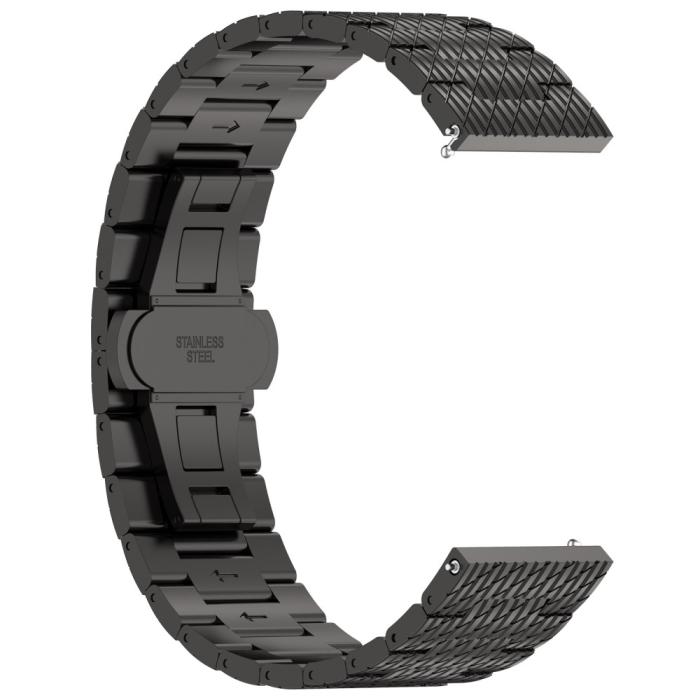 Bild 4, Klockarmband 22 mm Rostfritt Stål Svart