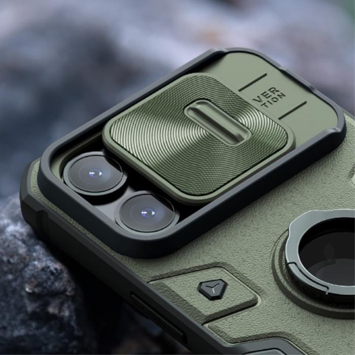 Bild 5, NILLKIN iPhone 15 Pro Max Skal CamShield Armor Ring Grön