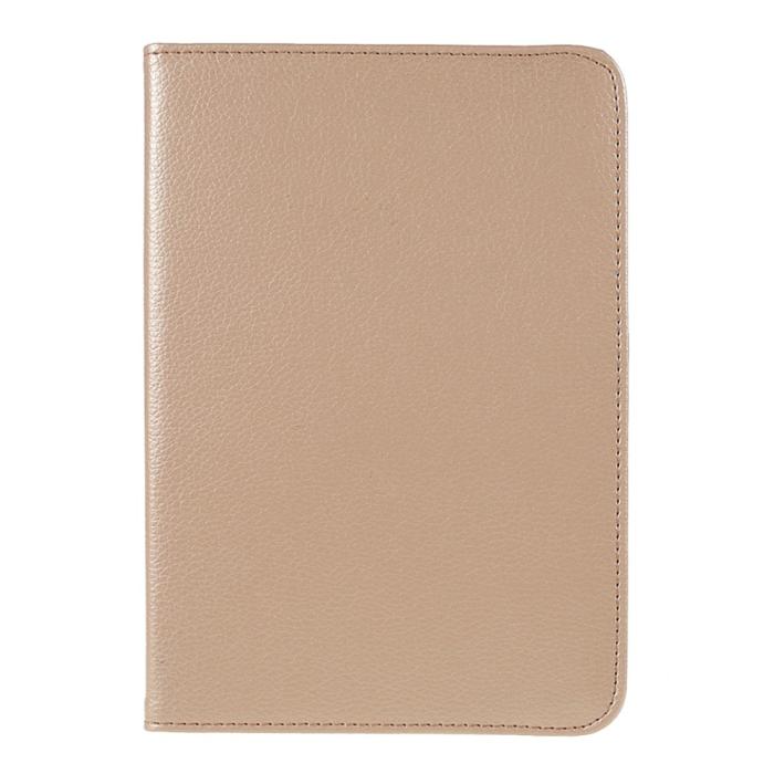 Bild 2, iPad Mini 2024/2021 Fodral 360° Rotation Litchi Guld