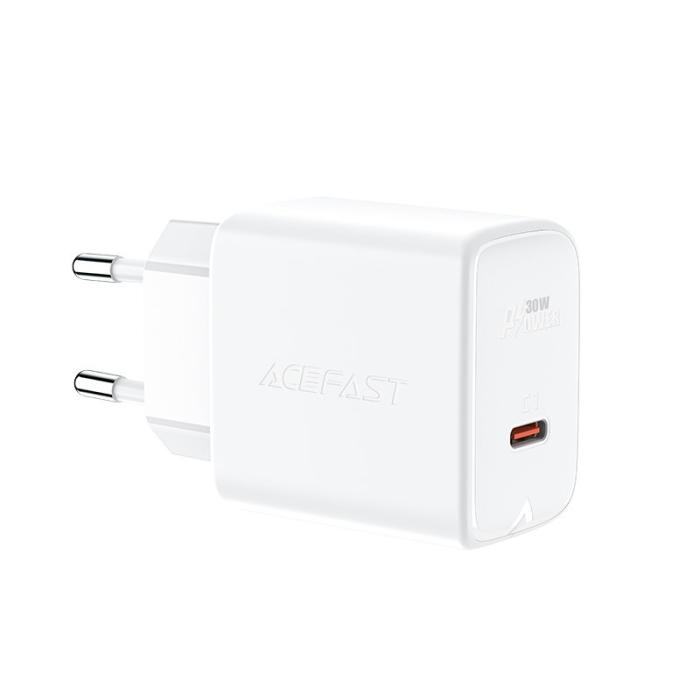 Bild 1, Acefast 30W GaN PD QC USB-C Väggladdare Vit