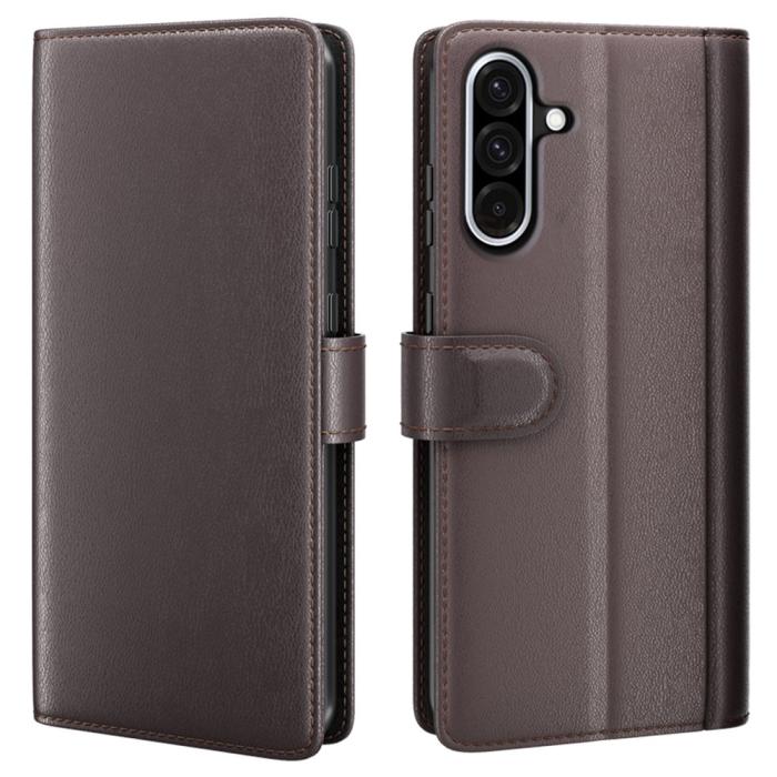 Bild 1, Samsung Galaxy A36 5G/A56 5G Fodral Premium Äkta Läder Brun