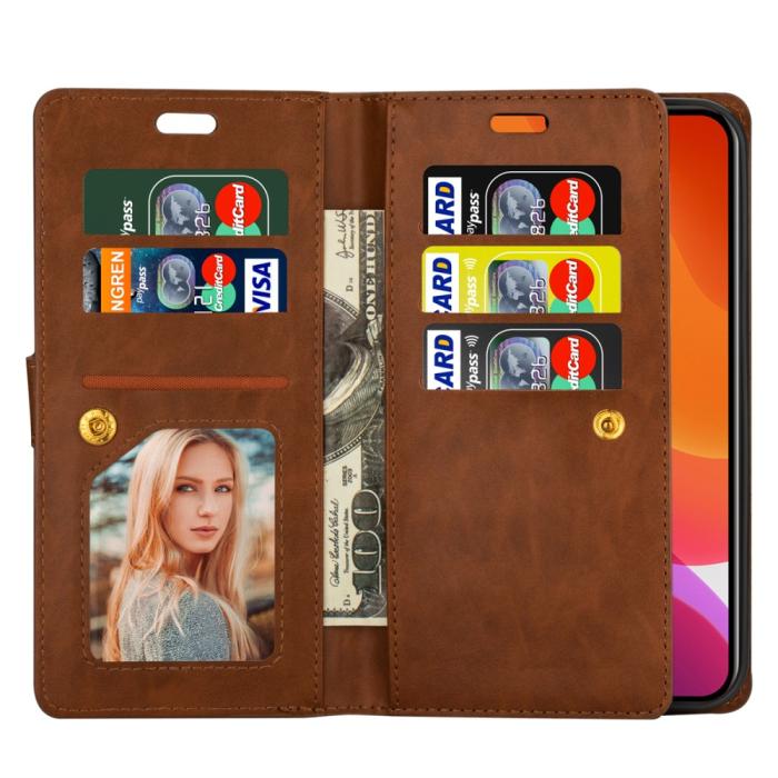 Bild 2, iPhone 15 Multifunktionellt Fodral Brun