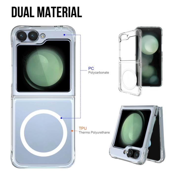 Bild 6, Galaxy Z Flip 6 / 7 FE Skal MagSafeTPU Transparent