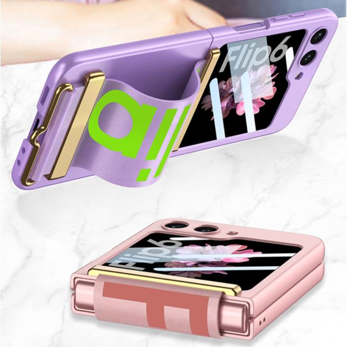 Bild 2, GKK Galaxy Z Flip 6 / 7 FE Skal Bälte Hybrid Lila/Grön