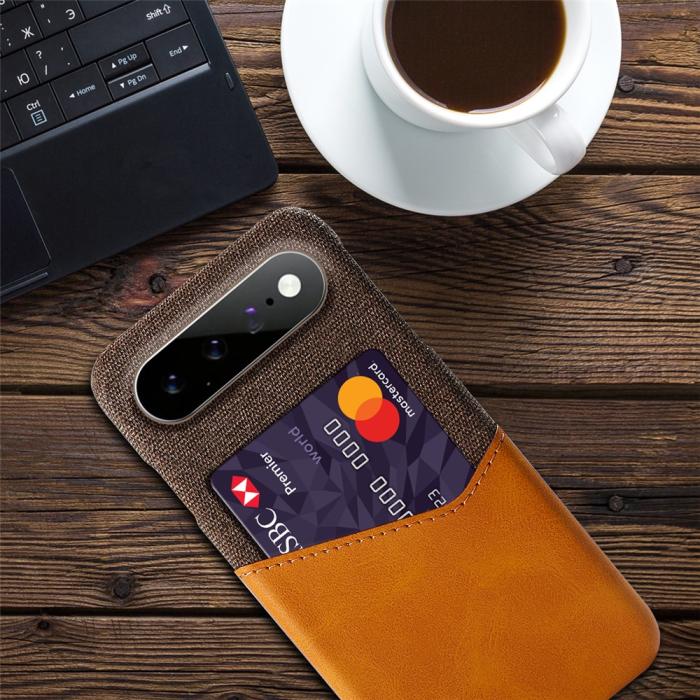 Bild 4, Google Pixel 11 Pro XL Skal PU Läder Med Korthållare Orange