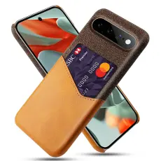 Google Pixel 11 Pro XL Skal PU L&auml;der Med Korth&aring;llare Orange