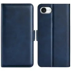 iPhone 17e / 16e Fodral L&auml;der Bl&aring;
