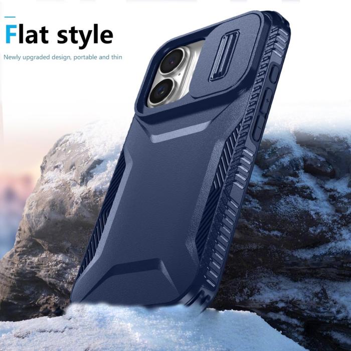 Bild 5, iPhone 16 Plus Skal CamShield Hybrid Mörk Blå