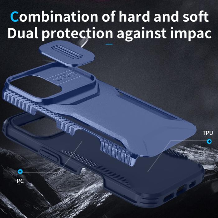 Bild 6, iPhone 16 Plus Skal CamShield Hybrid Mörk Blå