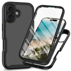iPhone 16 Plus Skal 360 Hybrid Defense Svart