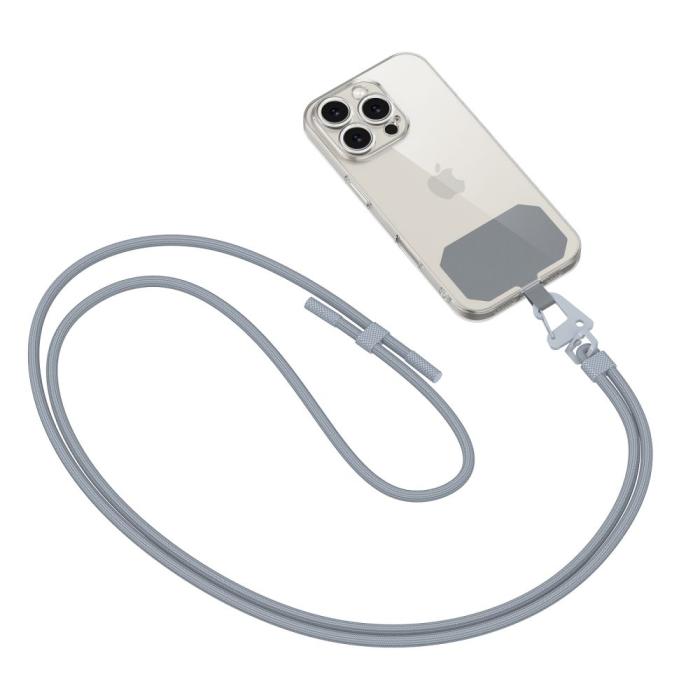 Bild 2, Tech-Protect Mobilsnöre CrossBody Strap Steel Grey