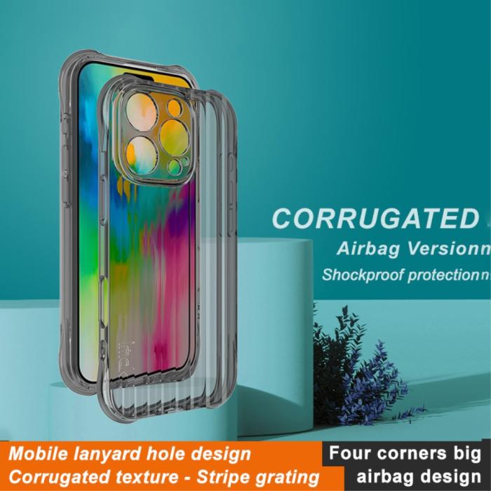 Bild 2, IMAK iPhone 16 Pro Max Skal Shockproof TPU Tonad Svart