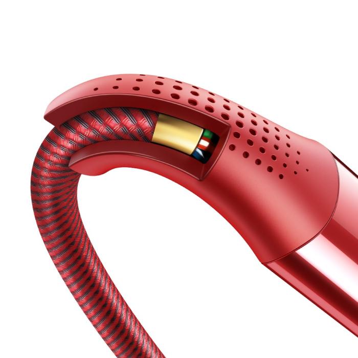 Bild 5, Mcdodo 1.2m 100W USB-C/USB-C Elbow Laddkabel Röd