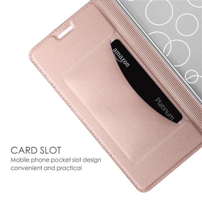 Bild 4, Motorola Edge 70 Fodral Flip Läder Roséguld