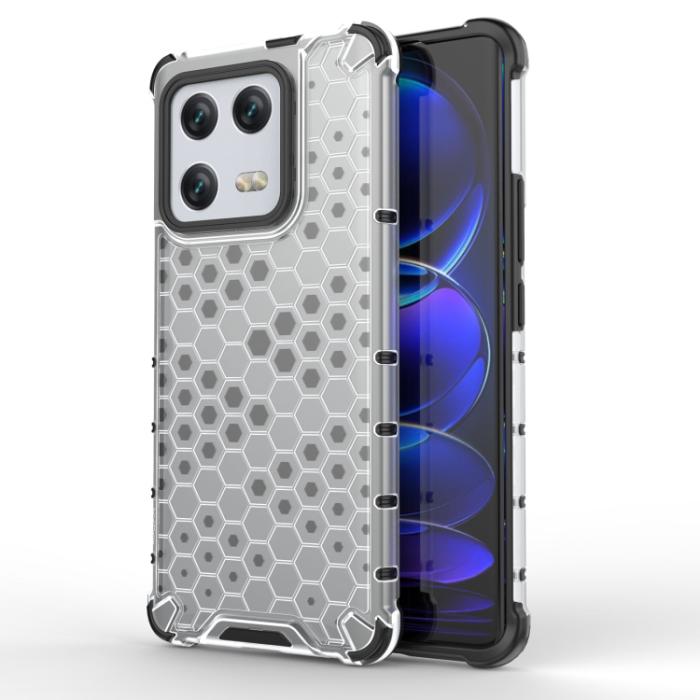 Bild 1, Xiaomi 13 Pro 5G Skal Shockproof Honeycomb Textur Vit