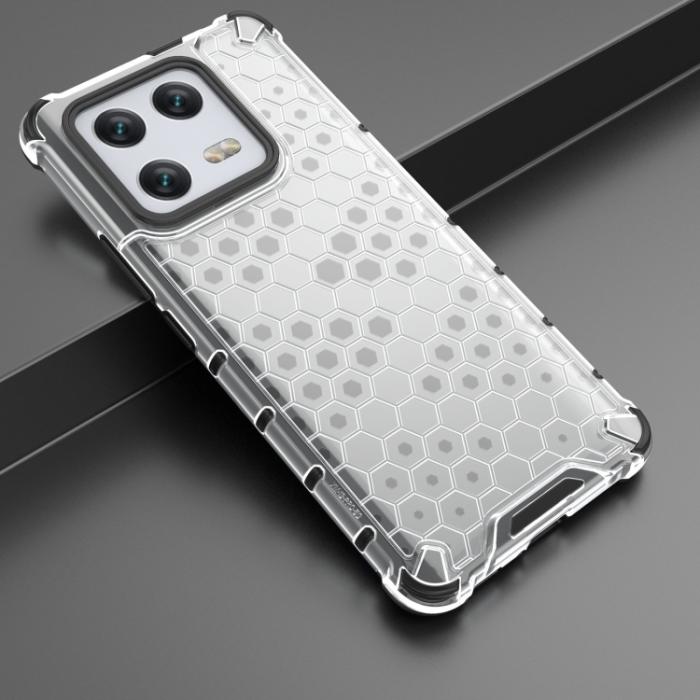 Bild 2, Xiaomi 13 Pro 5G Skal Shockproof Honeycomb Textur Vit