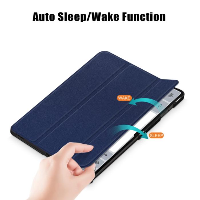Bild 5, Samsung Galaxy Tab S9 Ultra Fodral Tri-Fold Mörk Blå