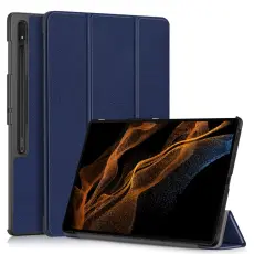 Samsung Galaxy Tab S9 Ultra Fodral Tri-Fold M&ouml;rk Bl&aring;