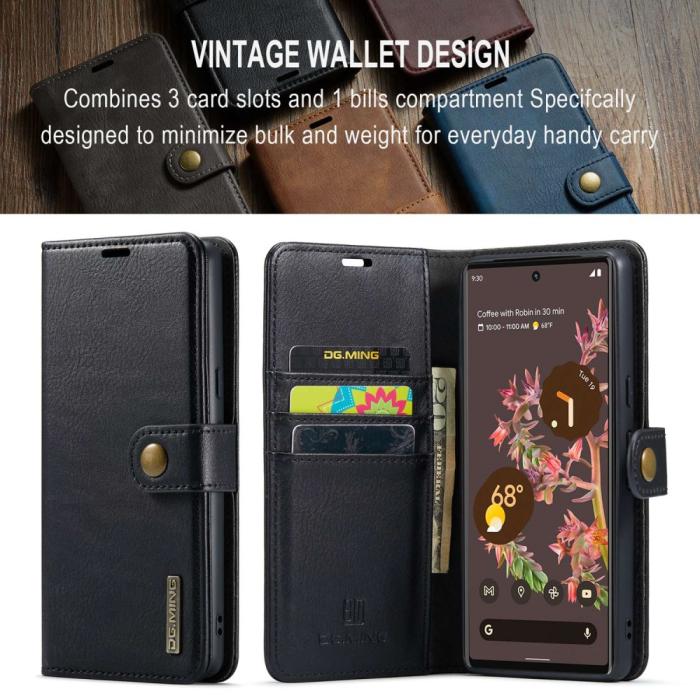 Bild 5, DG.MING Google Pixel 7 2in1 Magnet Fodral / Skal Svart