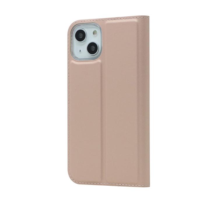 Bild 3, iPhone 13 Mini - Skin Touch Flip Fodral - Roséguld