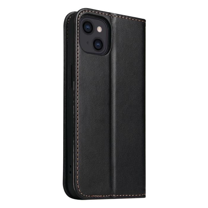 Bild 3, iPhone 13 Mini - Läder Flip Fodral - Svart