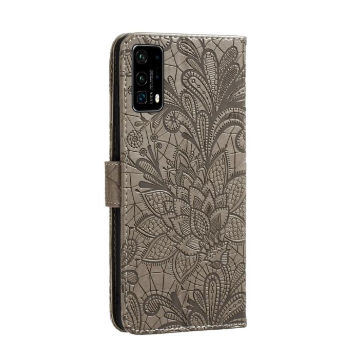 Bild 4, Huawei P40 Pro - Blommigt Mönster - Grå