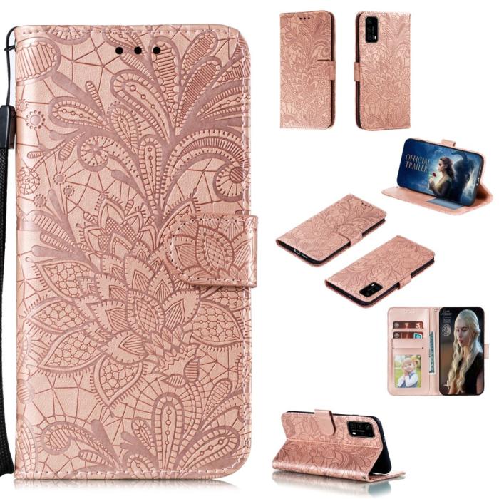 Bild 1, Huawei P40 - Blommigt Mönster - Roséguld