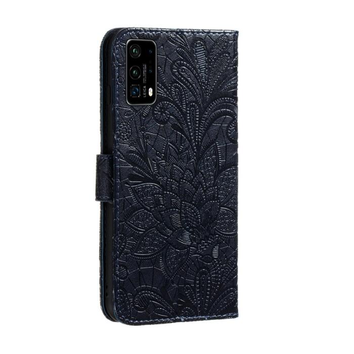 Bild 4, Huawei P40 - Blommigt Mönster - Mörk Blå