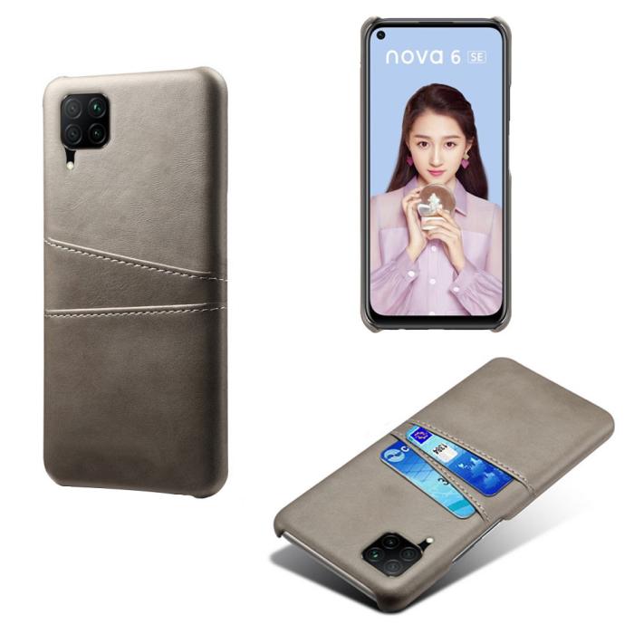 Bild 5, Huawei P40 Lite - Skal med Kortfack - Grå