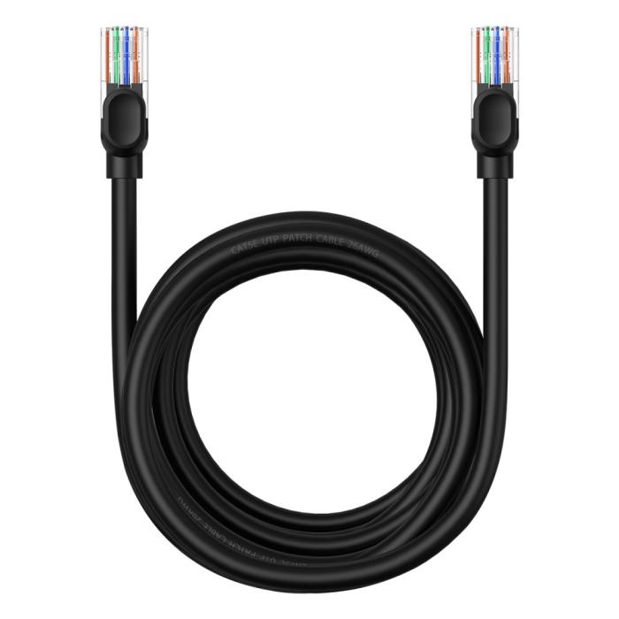 Bild 1, BASEUS 5 m Cat5 RJ45 Nätverkskabel Svart