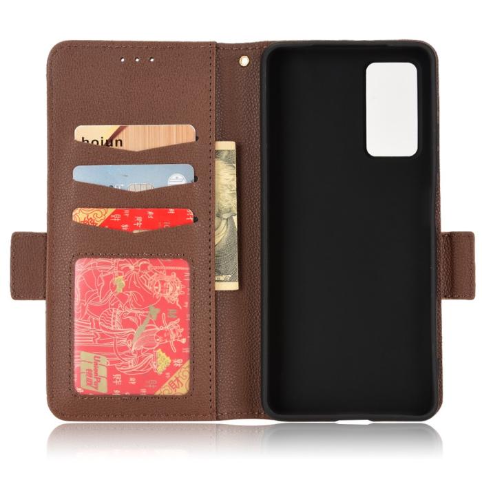 Bild 6, Xiaomi Redmi Note 11 Pro 5G Fodral Litchi Textur Brun