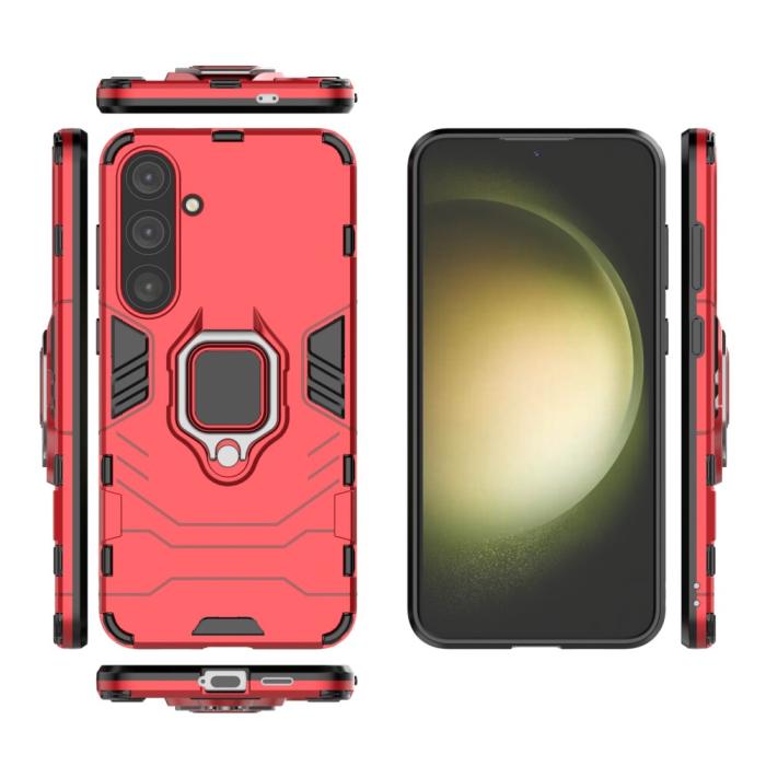 Bild 5, Samsung Galaxy S24 Plus Skal Ring Hybrid Armor Röd