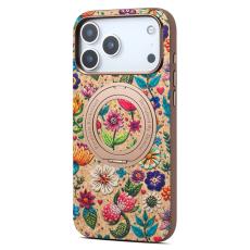 DENIOR iPhone 18 Pro / 17 Pro Skal MagSafe Ringstativ Blommor