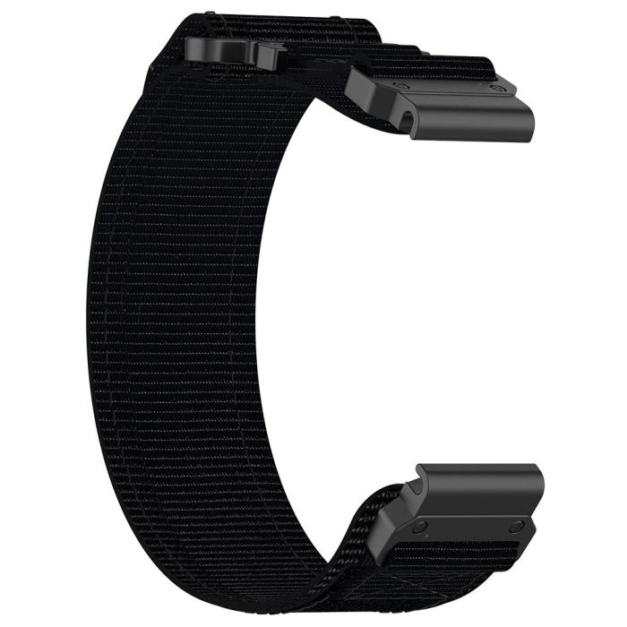 Bild 2, Klockarmband 26 mm Nylon Justerbart Svart