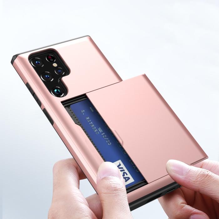 Bild 5, Samsung Galaxy S22 Ultra Skal Hybrid Med Kortfack Rosa