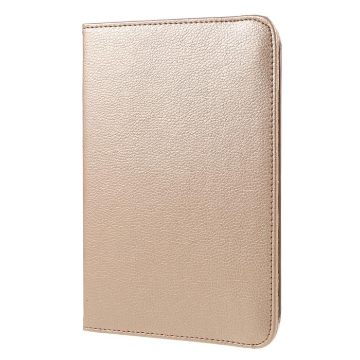 Bild 3, iPad Mini 2024/2021 Fodral 360° Rotation Litchi Guld