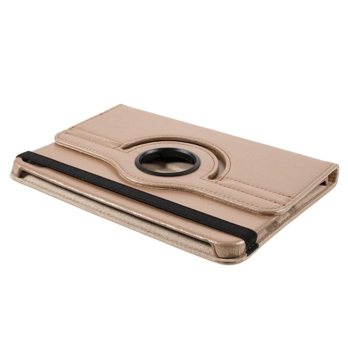 Bild 6, iPad Mini 2024/2021 Fodral 360° Rotation Litchi Guld
