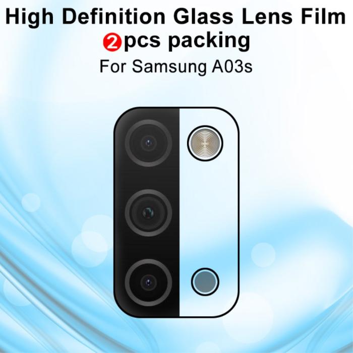 Bild 2, IMAK Samsung Galaxy A03s Linsskydd 2-PACK Härdat Glas